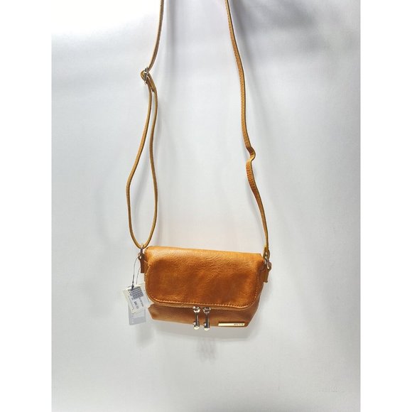 Kenneth Cole Reaction Purse New Brown Tan Leather Side Handbag, Brand New - Picture 7 of 12